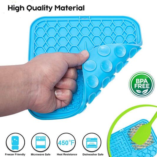Slow Feeding Lick Mat with Spatula