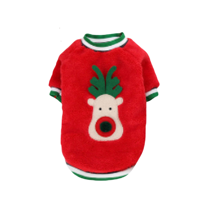 Christmas Cotton Sweater - Reindeer Design